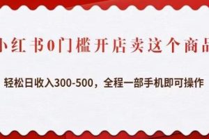 利用小红书进行商品销售：轻松实现每日300-500的收入，全程只需一部手机