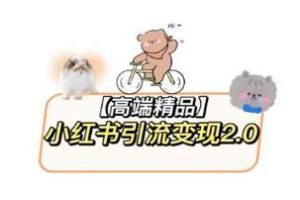《小红书引流变现2.0升级版教程：详细视频与素材分享》