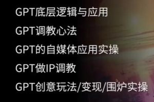 CHATGPT 自媒体精英课：揭示 GPT 的五种变现方法及其创新应用