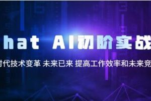 AI初阶实战课：驾驭技术变革，提升工作效率与未来竞争力