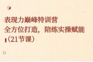 《表现力巅峰特训营》：全面提升，实战陪练助力成长