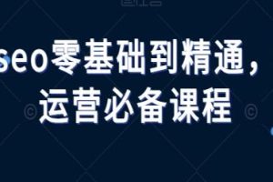 从零开始到精通：抖音SEO运营必备课程