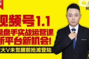 掌握《视频号1.1》操盘手实战运营技巧，构建私域流量核心