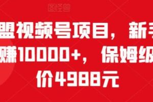 猎人联盟《视频号项目》新手0基础轻松保姆级教程