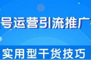 实用干货：视频号运营、引流、推广和变现的技巧