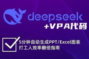 deepseek+VPA代码，5分钟自动生成PPT/Excel图表