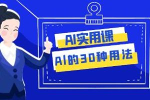 实用AI课程：掌握Al的30种应用，工作效率翻倍