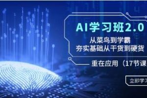AI学习班2.0:从新手到专家，巩固基础从实用知识到深度理解