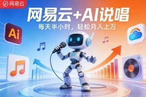 【第9715期】 网易云+AI说唱,每天半小时,AI内容创作+流量变现,轻松月入1W