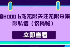 【第5717期】b站引流软件：价值8000 b站无限关注无限采集无限私信（仅揭秘）