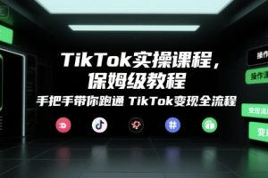 【第9562期】TikTok实操课程，保姆级教程，手把手带你跑通TikTok变现全流程