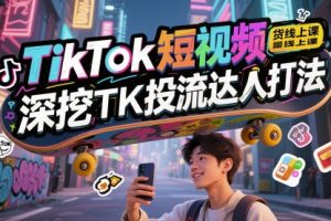 【第9486期】TikTok短视频带货线上课，深挖TK投流达人打法