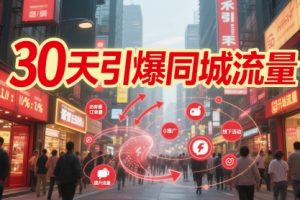 【第9472期】30天引爆同城流量：团购篇 认知篇 流量篇 来客篇 达人篇 老板人设IP篇 投流篇