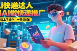 【第9525期】Ai快递达人，用AI做快递推广，0基础上手操作