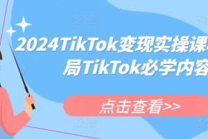 【第8715期】2024TikTok变现实操课程，入局TikTok必学内容