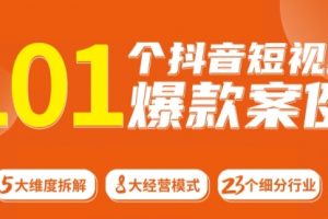 【第9217期】101个抖音短视频爆款案例