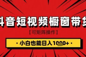 【第9208期】抖音短视频食品橱窗带货,小白轻松上手日入1k+【揭秘】