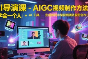 【第9520期】AI导演课-AIGC视频制作方法论，学会一个人+AI工具，完成如同小型视频团队般的创作工作，实现导演梦