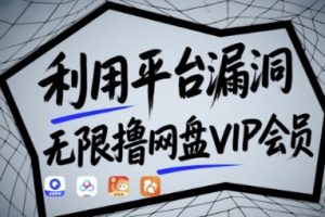 【第9354期】利用平台漏洞，无限撸网盘VIP会员，用户亲测有效!【漏洞原理+操作演示】