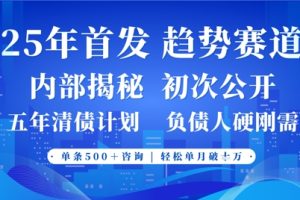 【第9282期】2025年首次公开，真正的事业型赛道，客咨不断，单月轻松破W