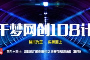 【副业2186期】千梦哥：高阶冷门抱利副业项目之视频马赛克去除技术