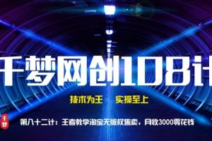 【副业2160期】千梦哥：王者荣耀教学淘宝无版权售卖项目