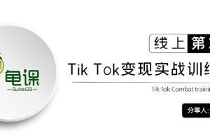 【副业2139期】龟课TikTok变现实战训练营线上第3期