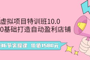 【副业2915期】虚拟项目怎么赚钱：0基础打造自动盈利虚拟资源项目， 价值1580