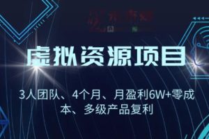 【副业2612期】虚拟资源项目：高客单价、多产品复利（含搭建引流教程及软件）