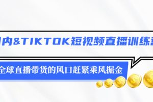 【副业2906期】抖音&TIKTOK短视频直播训练营，玩转全球直播带货