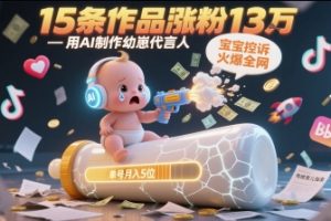 【第9497期】用AI制作幼崽代言人，宝宝的控诉火爆全网，15条作品涨粉13W