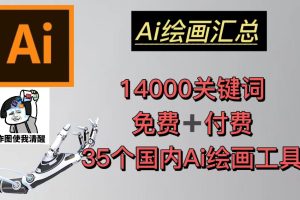【第4553期】如何通过AI绘画赚钱：AI绘画14000关键词+35个AI绘画工具