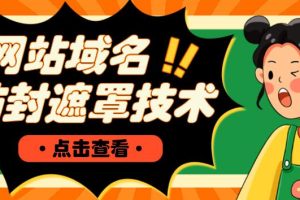 【副业4190期】域名拦截解封：网站域名防封遮罩防红技术【教程+源码】