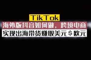 【第5122期】tiktok跨境电商怎么做：5月新课《TiKToK跨境电商变现营》跨境电商系统实战课程