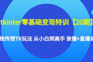 【副业4092期】tk跨境电商零基础变现特训【20期】从小白到高手全套教程