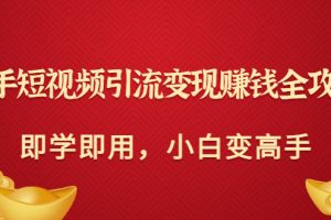 【副业3339期】快手怎么赚钱：快手短视频引流变现赚钱全攻略