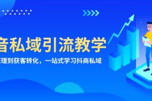 【第8644期】抖音私域引流教学：从项目原理到获客转化，一站式学习抖商私域