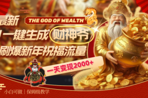 【第6775期】外面收费699的ae半无人直播，半小时学会，日入500+，当天出结果