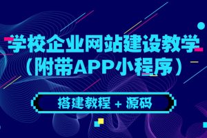 【副业3649】学校企业网站建设教学：电脑版+手机端（附带APP小程序）