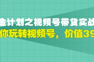 【副业3355期】视频号怎么直播带货：胡子·淘金计划之视频号带货实战营