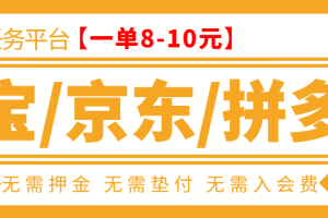 【副业3402期】2022年副业项目：京东/拼夕夕/淘宝任务项目，低保日入100+【教程+软件】