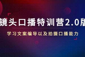 【副业4094期】主播镜头口播特训营2.0版，文案编导+拍摄口播（50节课时）