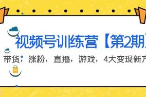 【副业3763】视频号怎么做：视频号变现，带货，涨粉，直播，游戏