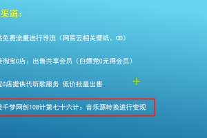 【副业2097期】音乐源转换技术，利用小众需求月入三千