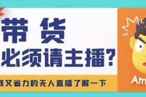【副业3965】淘宝无人直播的方法和软件：淘宝无人直播带货0基础教程