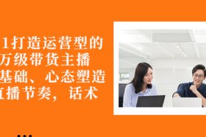 【副业3084期】带货主播培训全套资料：从0-1打造千万级带货主播（视频教程+文档）