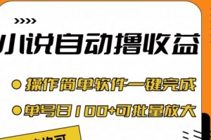 【第7966期】小说全自动撸收益，操作简单，单号日入100+