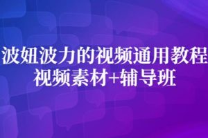【副业2862期】波妞波力视频通用教程+视频素材+视频制作