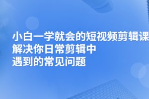 【副业2896期】短视频剪辑自学：小白一学就会的短视频剪辑课