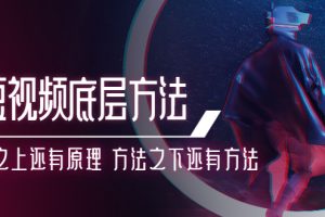 【副业2996期】抖音短视频怎么赚钱：鹤老师抖音短视频底层方法视频课